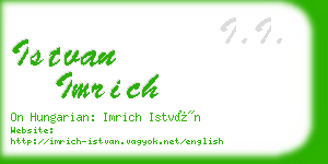 istvan imrich business card